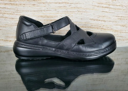 PG LITE 6607 Black Leather Womens Sz 6.5 B Fishermans Casual Work Comfort Shoes - Picture 4 of 12