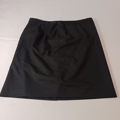 Nine West Women's Back Zip & Side Slit Black Skirt Only Size 16
