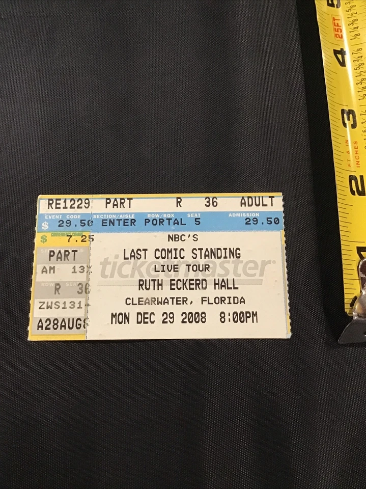 2008 Dec 29 Last Comic Standing Live Tour Clearwater Florida Ticket - Image 2 of 4