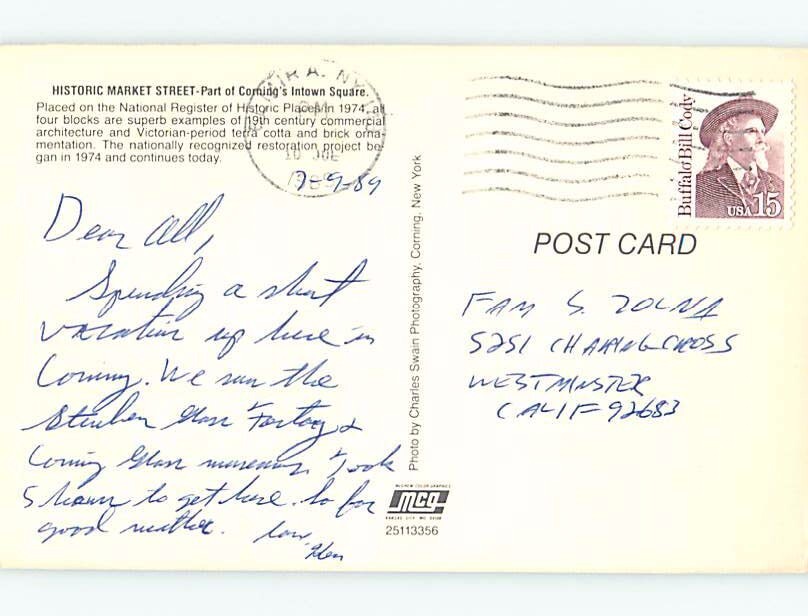 1980's SHOPS ALONG STREET Corning New York NY make an offer ho1016 eBay