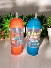 LOT OF 2 KIds Zak Sip And Snack Cup With Carrying Strap