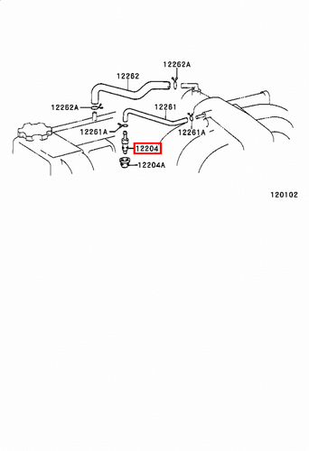 Genuine Toyota LandCruiser 105 Series FZJ 1FZ 4.5 Petrol PCV Valve - Picture 6 of 7