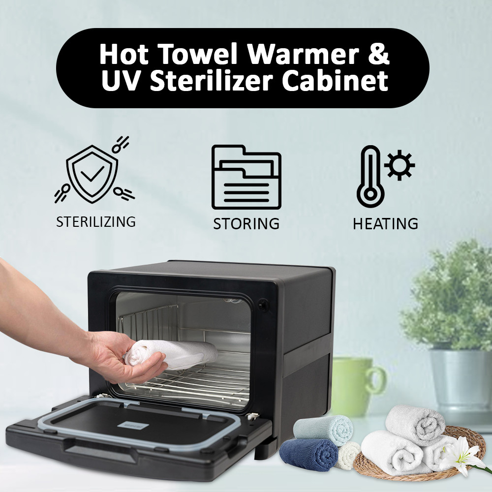 7.5L 2in1 UV Sterilizer u0026amp; Towel Warmer Barbers Spa Beauty Salon  Equipment Black | eBay