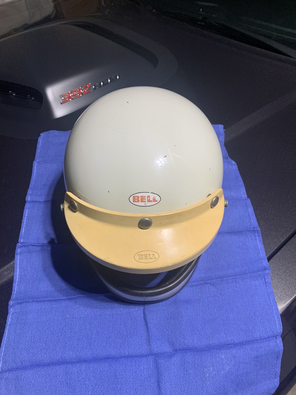 Vintage Bell Star 120 Motorcycle Helmet 7 1/4 58cm w/ Visors White