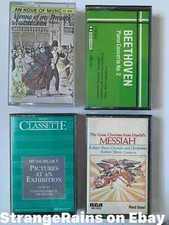 Lot of 4 Classical Music Cassette Tapes - Beethoven Mussorgsky  More   TESTED