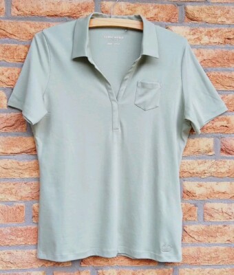 GERRY WEBER Damen Shirt Gr. DE 38 - 40 Polokragen Kurzarm Cotton Pistazien neu