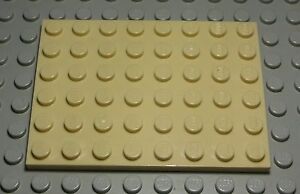 0955 Lego Platte 6x8 Beige 2 Stück