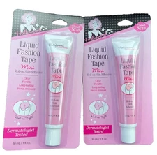 2 - Hollywood Secrets No 18 Liquid Fashion Tape Mini Roll On Adhesive 30mL / 1oz