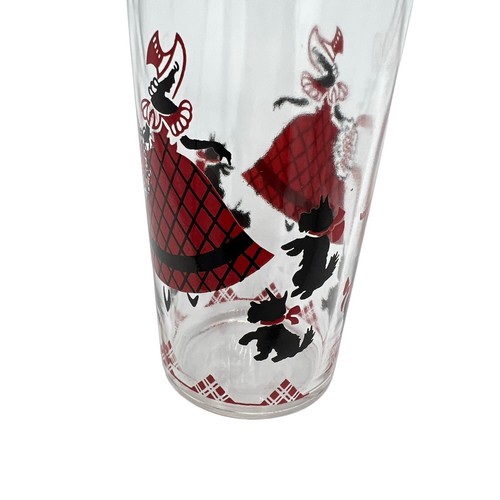 Vtg Anchor Hocking Tartan Scotty Dog Victorian Lady Replacement Glass 8 oz 1950s - Picture 8 of 10