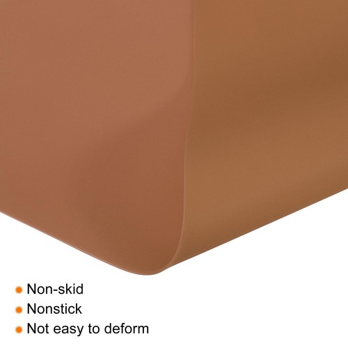 24"x16" Silicone Mat, Non-Slip Resin Casting Crafts Pad Sheets Protector, Brown - Afbeelding 3 van 6