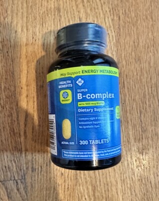 Member's Mark Super B-complex Dietary Supplement (300 ct.) EXP 11/2026 New