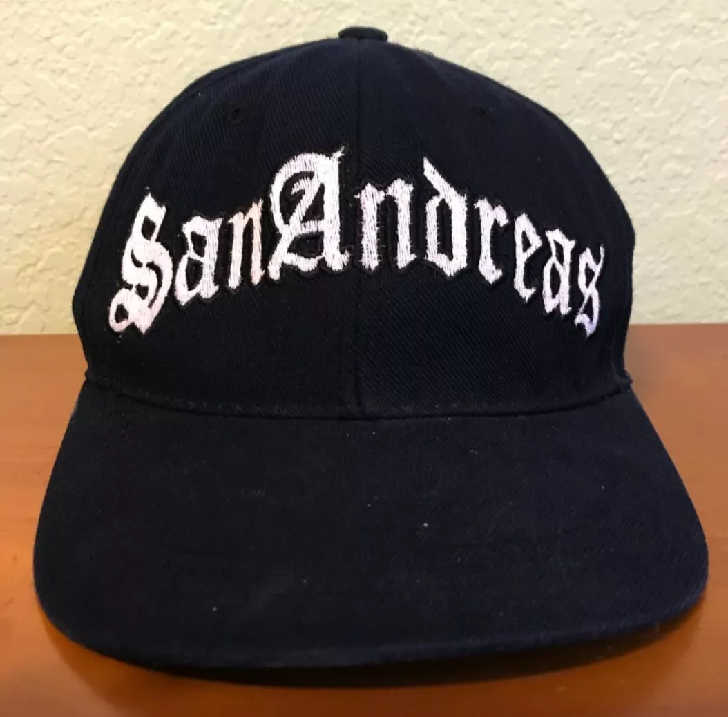 GTA San Andreas Los Santos 2004 Black Fitted Hat Video Game Promo Cap Size  7 3/8