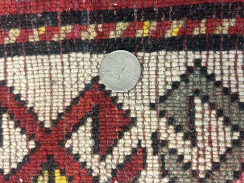 Antique Caucasian Red Animal Llama/alpaca Karabagh Large Rectangular Rug 60x120 - Picture 9 of 11