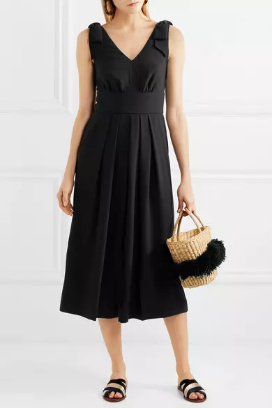 NWT J. Crew Jalopy Bow Embellished Crepe Jumpsuit in Black Size 8