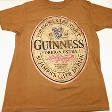 Foreign Extra Guinness Beer Philcos Graphic Tee T-Shirt in Brown Mens Small