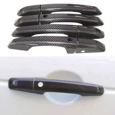 Real Carbon Fiber Car Exterior Door Handle Cover Trim For 2015-2020 Jaguar Xe