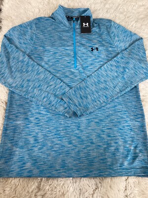 Under Armour Men's UA Seamless 1/2 Zip Long Sleeve Top Shirt 1359875 $55