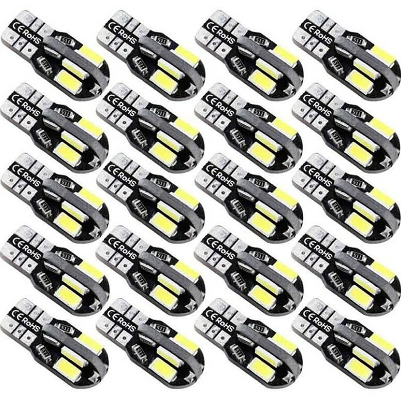 20x 8SMD T10 White LED 194 W5W Canbus Error Free Car Side Wedge Light Bulb Bulk - Image 3 of 4