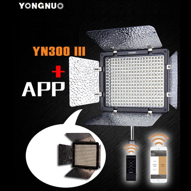 YONGNUO YN300 III YN300III Led video Light Panel 3200K-5600K fr Canon Nikon Sony - Image 2 of 4