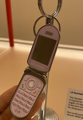 Glossier LA Keychain Limited edition Exclusive Flip Phone