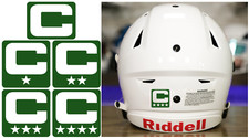 GREEN Captain C Vinyl Football Helmet Decal Award Jersey Patch Style