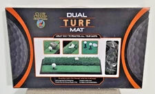 CLUB CHAMP Dual-Turf Golf Hitting Mat ~ Rubber Base 20" X 12" 2 Rubber Tees~NEW