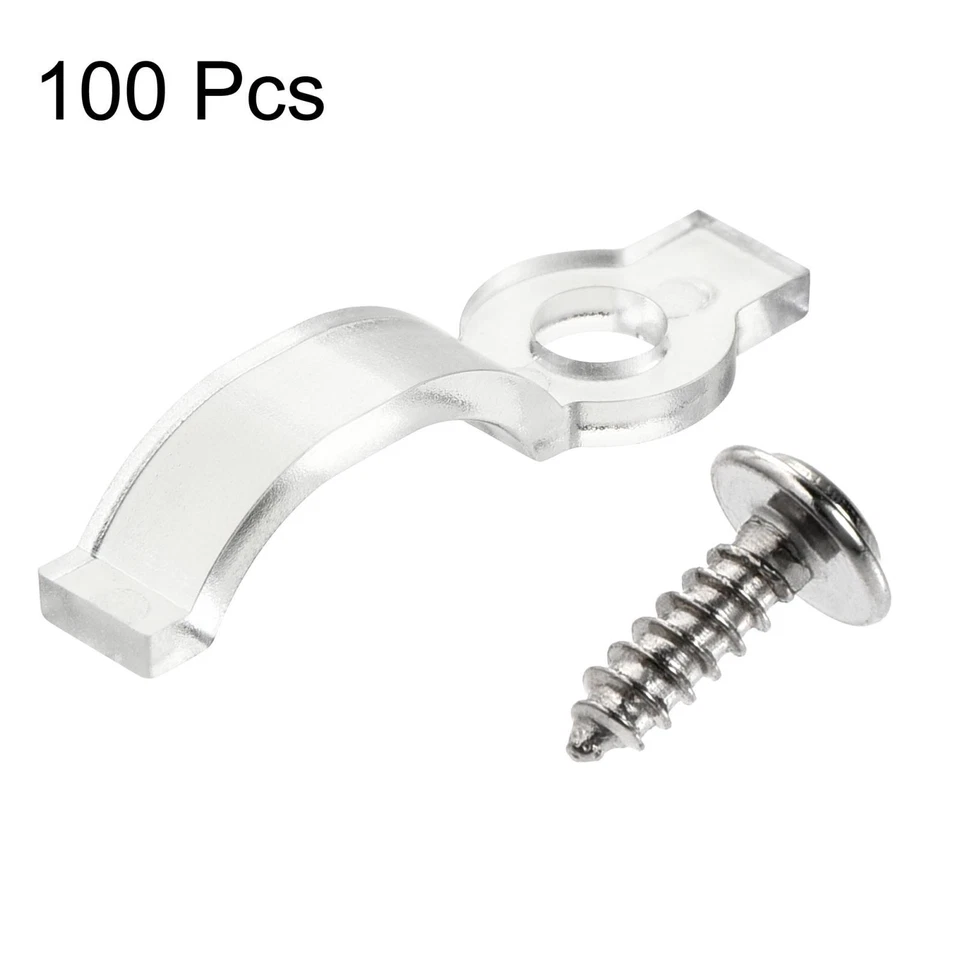 LED Semicirculare Fijación Clip para 5050 Impermeable 10mm Ancho LED Tira 100pcs - Imagen 3 de 4