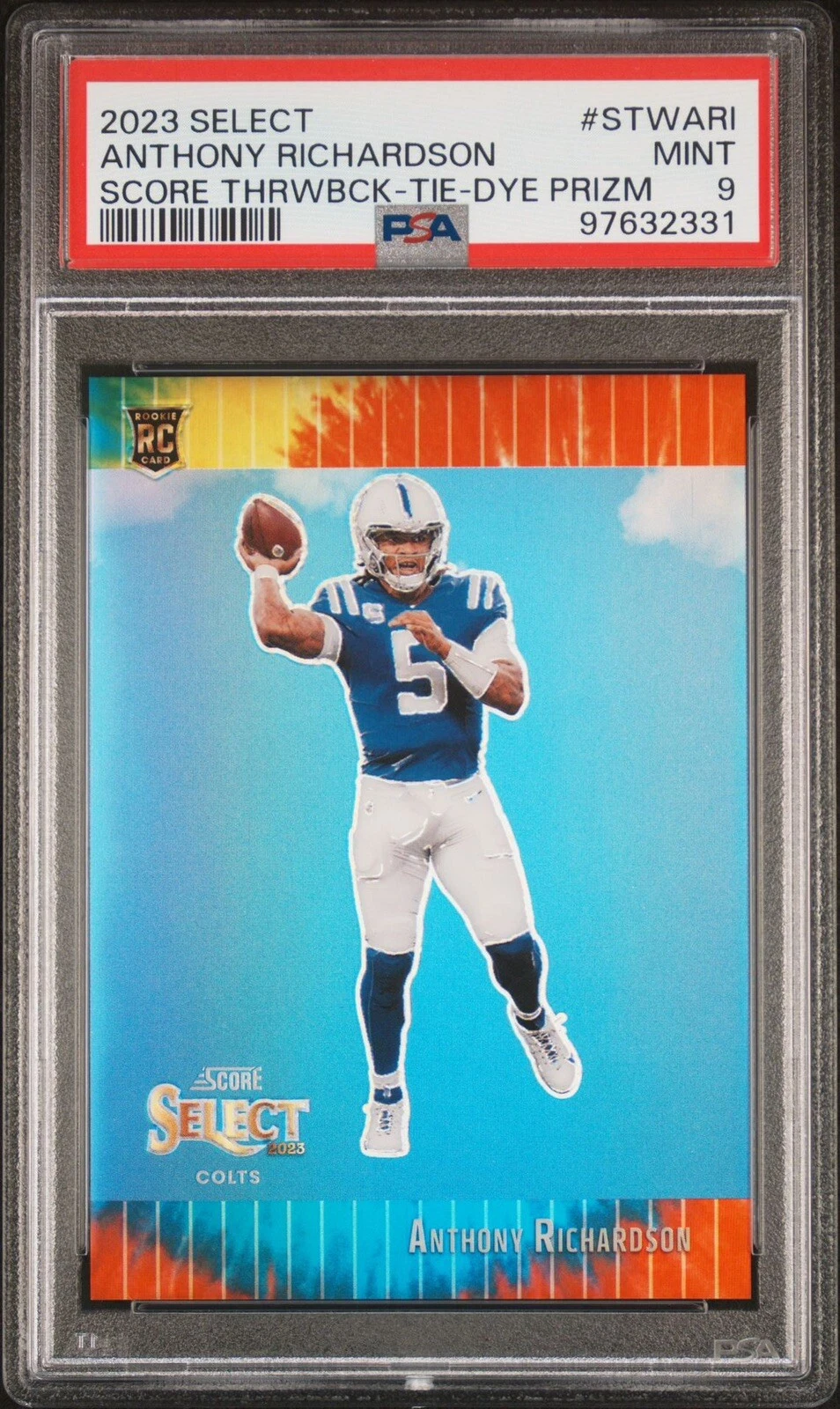 Anthony Richardson Panini Select Score Select Throwback #STWARI Tie-Dye