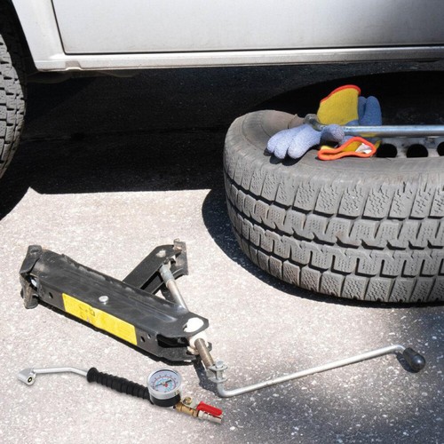 Tire Inflator Bicycle Air Nozzle Inflation Adapter Pressure Gauge - Imagen 11 de 12