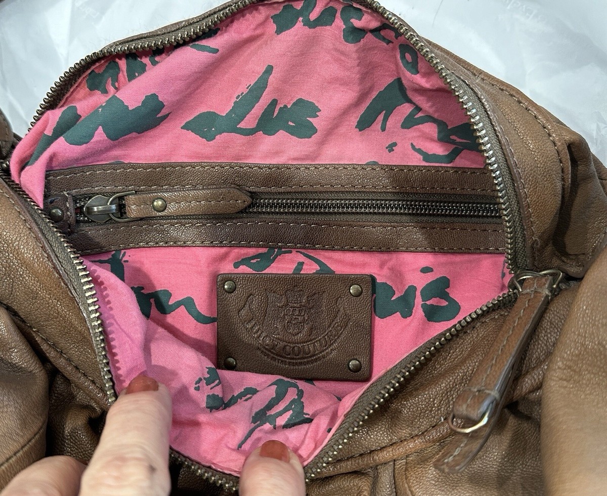 バッグ Y2K JUICY COUTURE 2WAY SHOULDER BAG Juicy Couture Y2K Handbag Pale Pink Velour Shoulder Bag