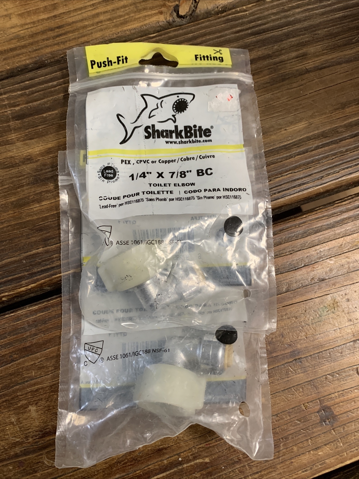 SharkBite U3537LFA 1/4" X 7/8" BC Toilet Elbow PushFit Lot 2 A1 eBay