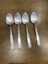 4 Oneida Tudor Plate Community Made Silverplate Spoons