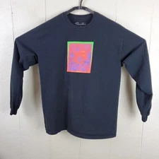 Primitive Shirt Mens Large Black Crew Neck Long Sleeve Graphic Stretch Pullover