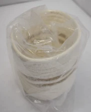 Boho Mele Basket White and Light Brown Color Weaved Basket 5-1/2" x 5" 7-1/2"