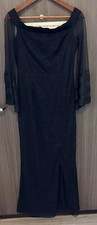 Vfshow Vfemage Maxi Dress Women's M Black Bell Sleeve Off Shoulder Witchy Goth