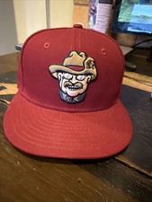 Men s New Era Red Frisco Rough Riders Hat Siz...