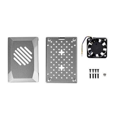 Radiator Case With 40cm Cooling Fan for RPI5 Housing Case with Easy Access Ports