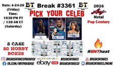 ANTHONY HOPKINS 2026 Leaf Pop Century Hobby 2 CASE 20 BOX Break #3361