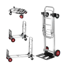 Aluminum Hand Truck 2 in 1 Folding Dolly Cart 400 lbs Capacity Heavy Duty