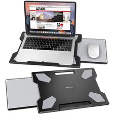 DeskLogics Laptop Lap Desk for Bed  Couch, Portable 15 inch, Black