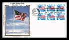 Dr Jim Stamps Colorano Silk Cachet US Flag Booklet Pane First Day Cover