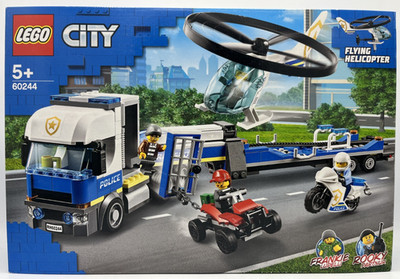 LEGO City 60244 Polizeihubschrauber-Transport 317 Teile 4 Minifiguren Polizei 5+