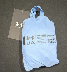 Under Armour UA Storm Packable Backpack 20L Blue Water Repellent Zip OSFM