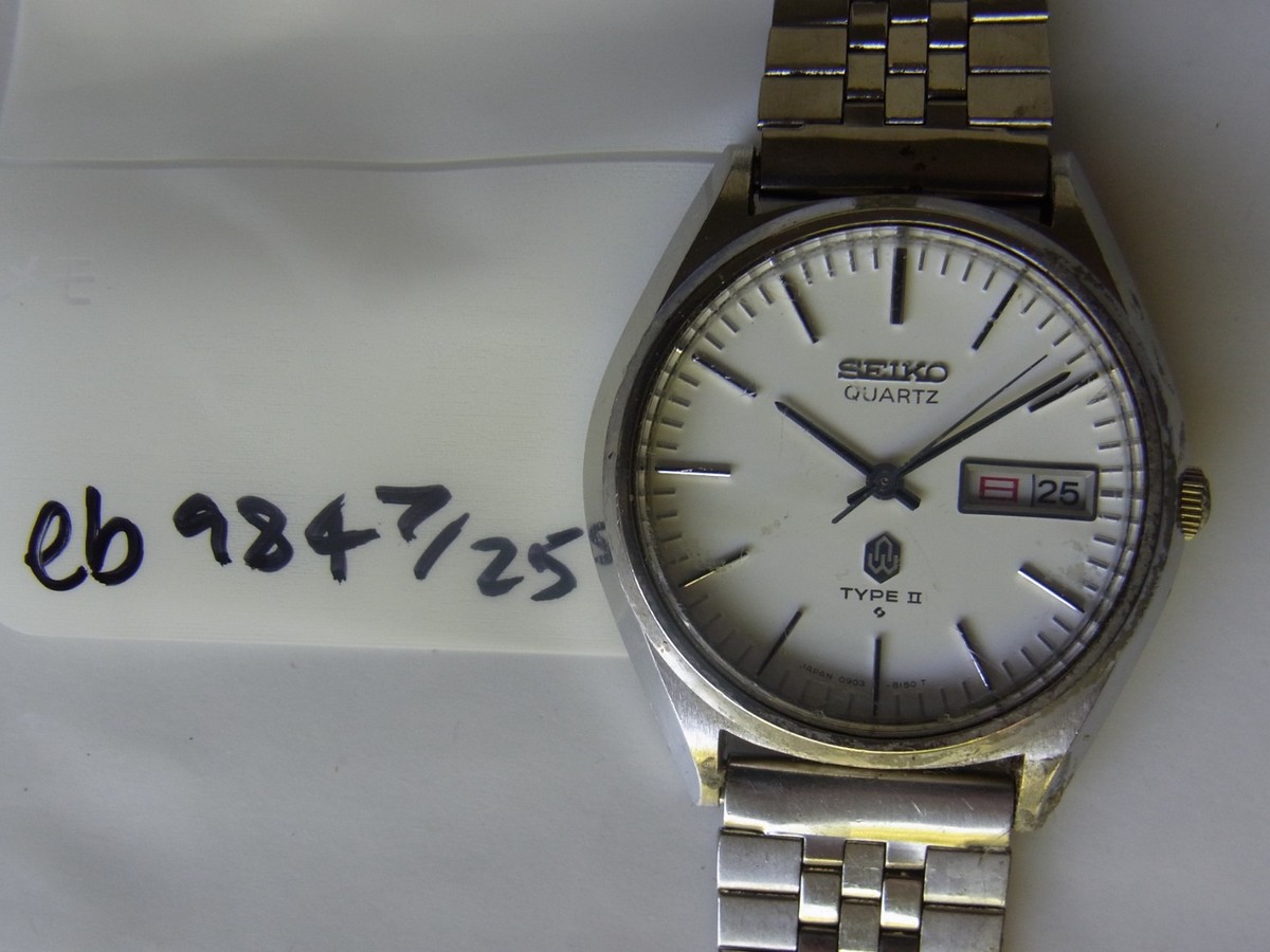 時計 SEIKO TYPE II QUARTZ 0903-8110 SUWA JUNK! SEIKO TYPE II 0903-8110 1976 SUWA VINTAGE MENS QUARTZ