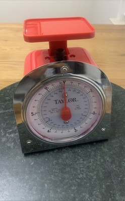 Kitchen Scale-6 lb Capacity (RED) Stainless Steel 3703(RE) Taylor Classic 