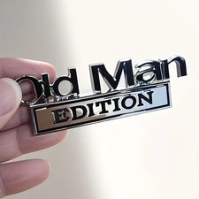 1pcs old man edition emblem car decal sticker 3D badge decal