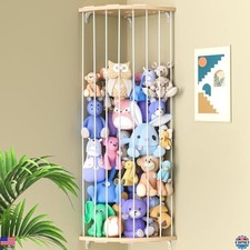Wooden Corner Stuffed Animal Storage Organizer with Adjustable Length  Star