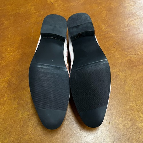 Santimon Herren US 9,5, 11, 12 Rosa Leger Stickerei Rauchen Halbschuhe Elegant Schuhe - Bild 6 von 12
