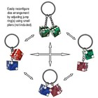 Novelty Key Ring Keychain Genuine Casino Dice Blue Las Vegas Lake Tahoe Reno — photo 3