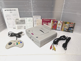 Sega Saturn White Console  Christmas Nights Winter Limited Edition Box Manual